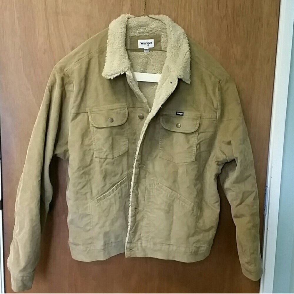 Vintage Wrangler Mens Sherpa lined Corduroy Jacket NWOT